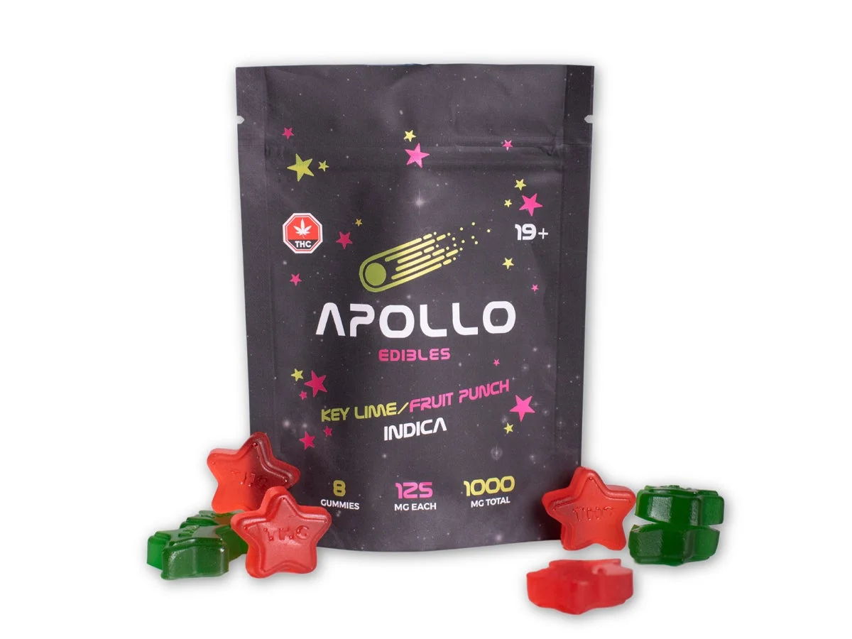 Apollo – Shooting Star Gummies (1000mg) – Key Lime / Fruit Punch (Indica)