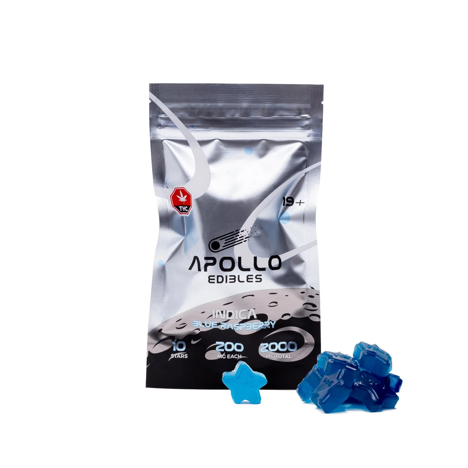 Apollo – Shooting Star Gummies (2000mg) – Blue Raspberry (Indica)