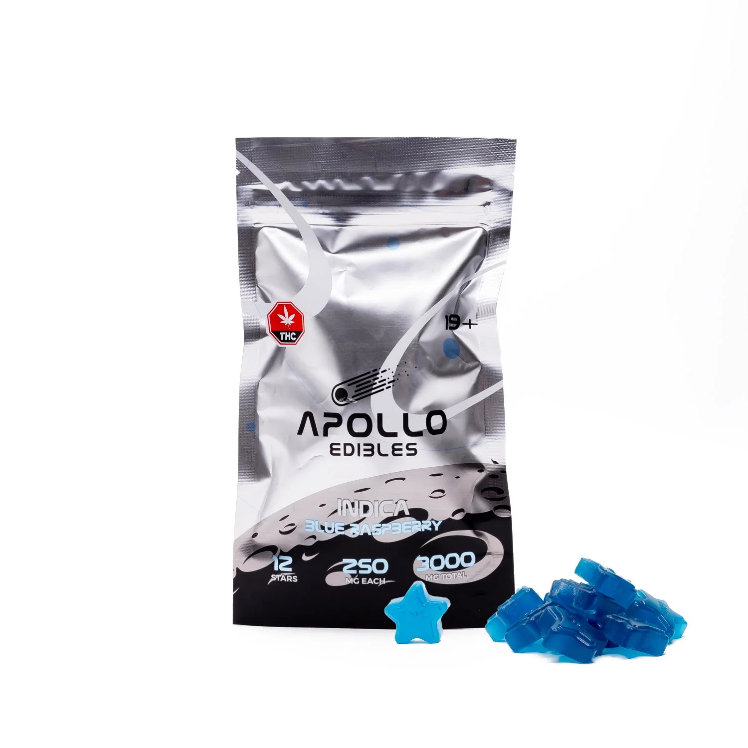 Apollo – Shooting Star Gummies (3000mg) – Blue Raspberry (Indica)