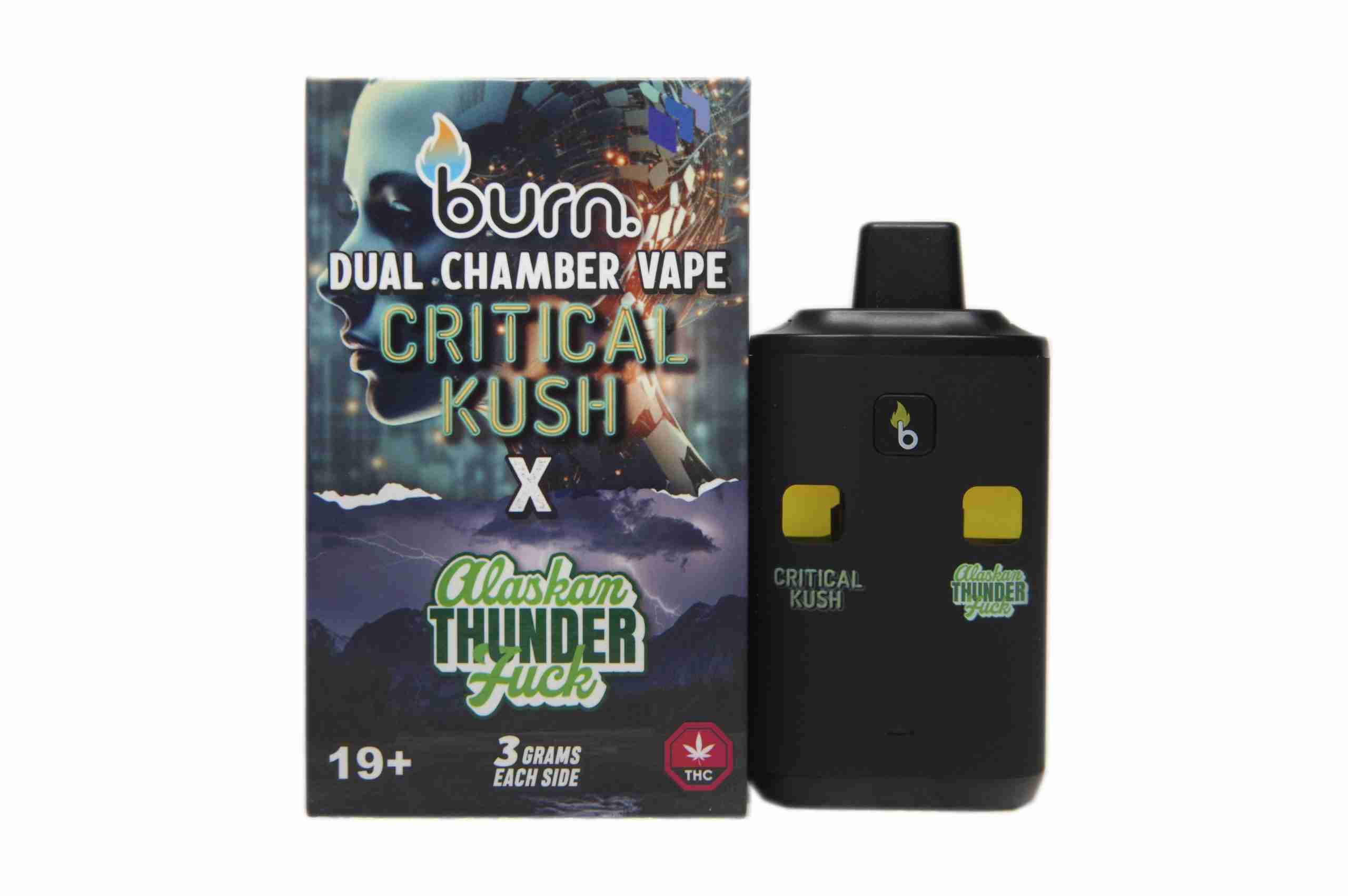 Burn Dual 6g Vape – Critical Kush + Alaskan Thunder Fuck