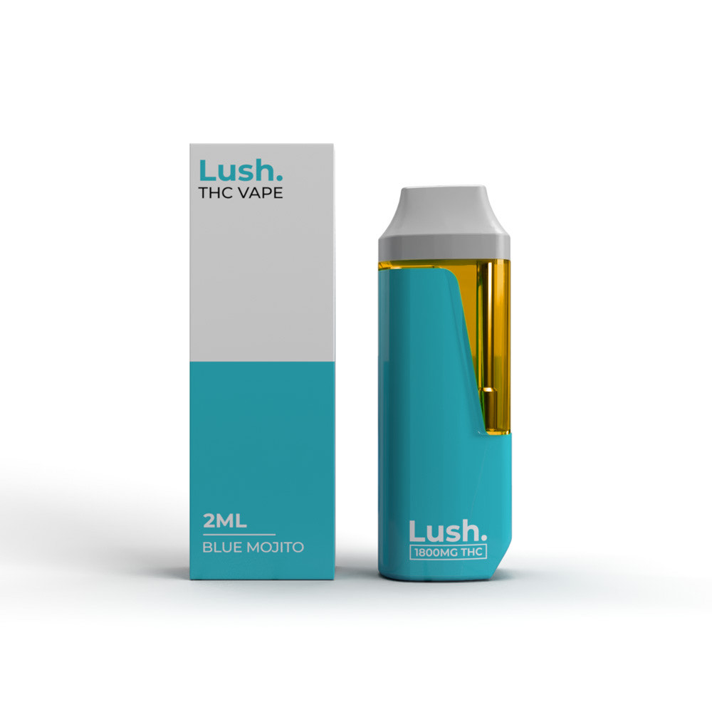 Lush – Discreet THC Disposable Vape (2 Grams) – Blue Mojito (Hybrid)