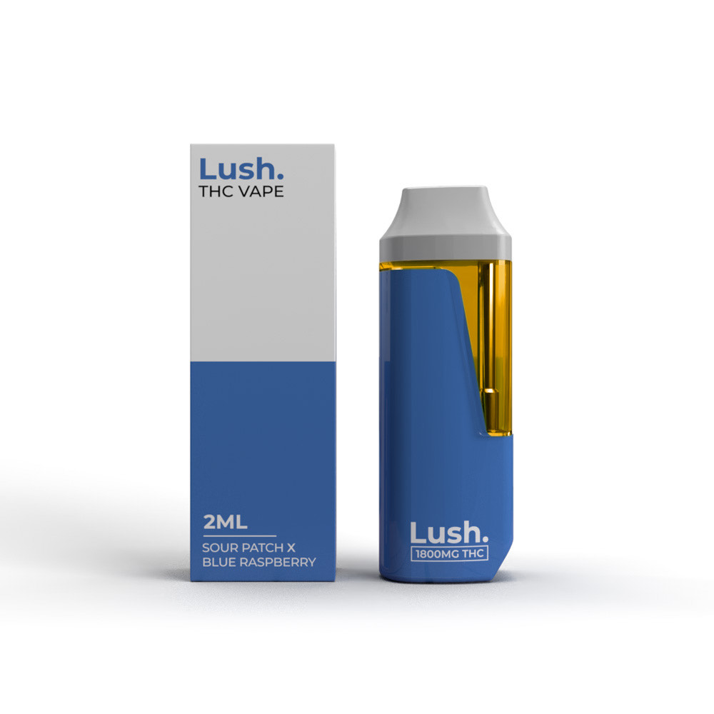 Lush – Discreet THC Disposable Vape (2 Grams) – Sour Patch x Blue Raspberry (Hybrid)