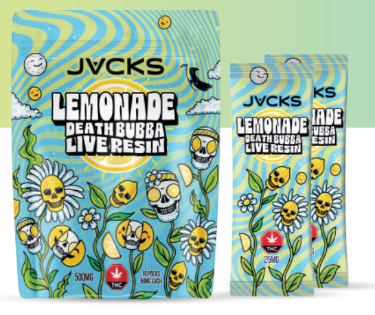 JACKS THC Powder Drink Mix – Lemonade Death Bubba LR 250mg