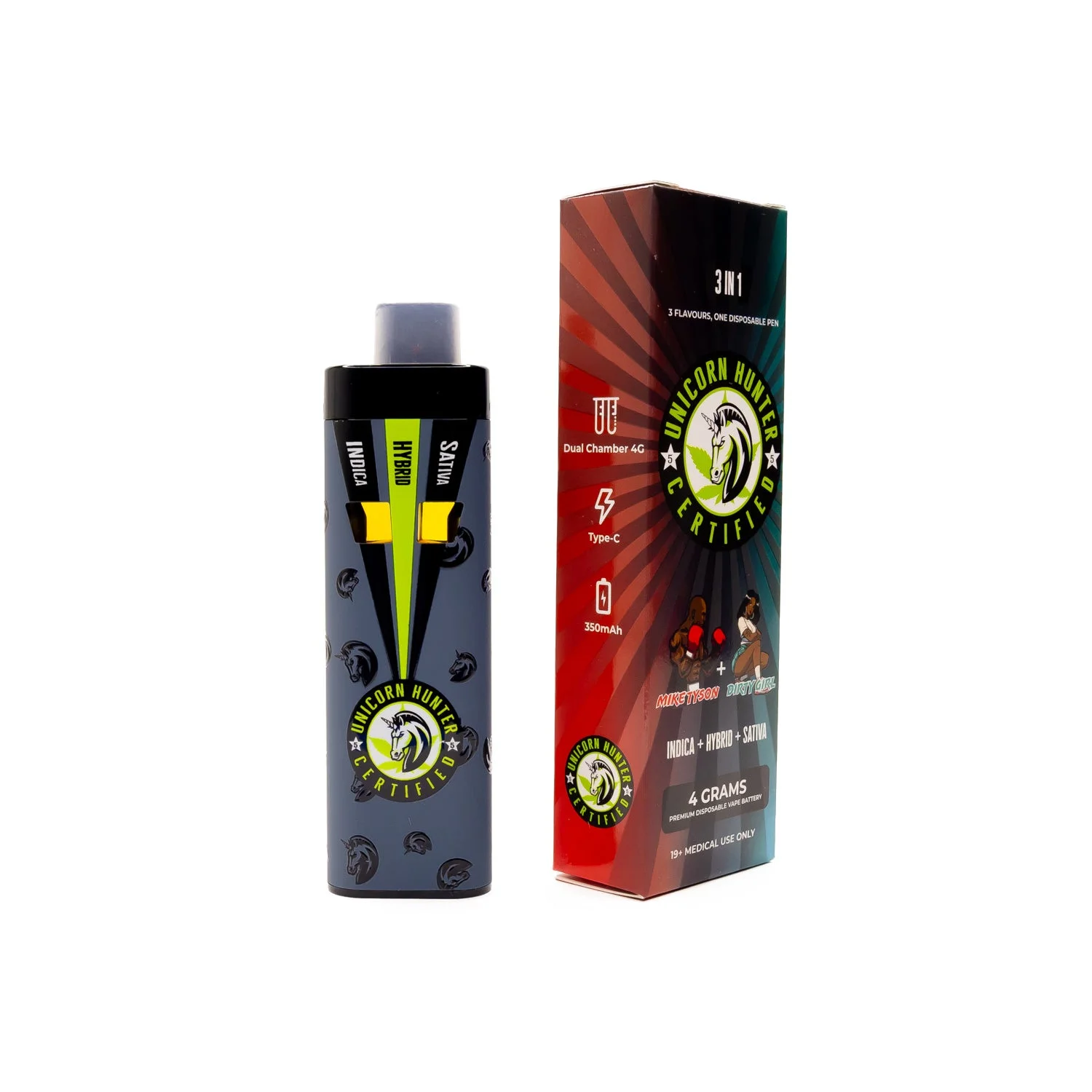 Unicorn Hunter – Disposable Vape (4g) – Mike Tyson x Dirty Girl