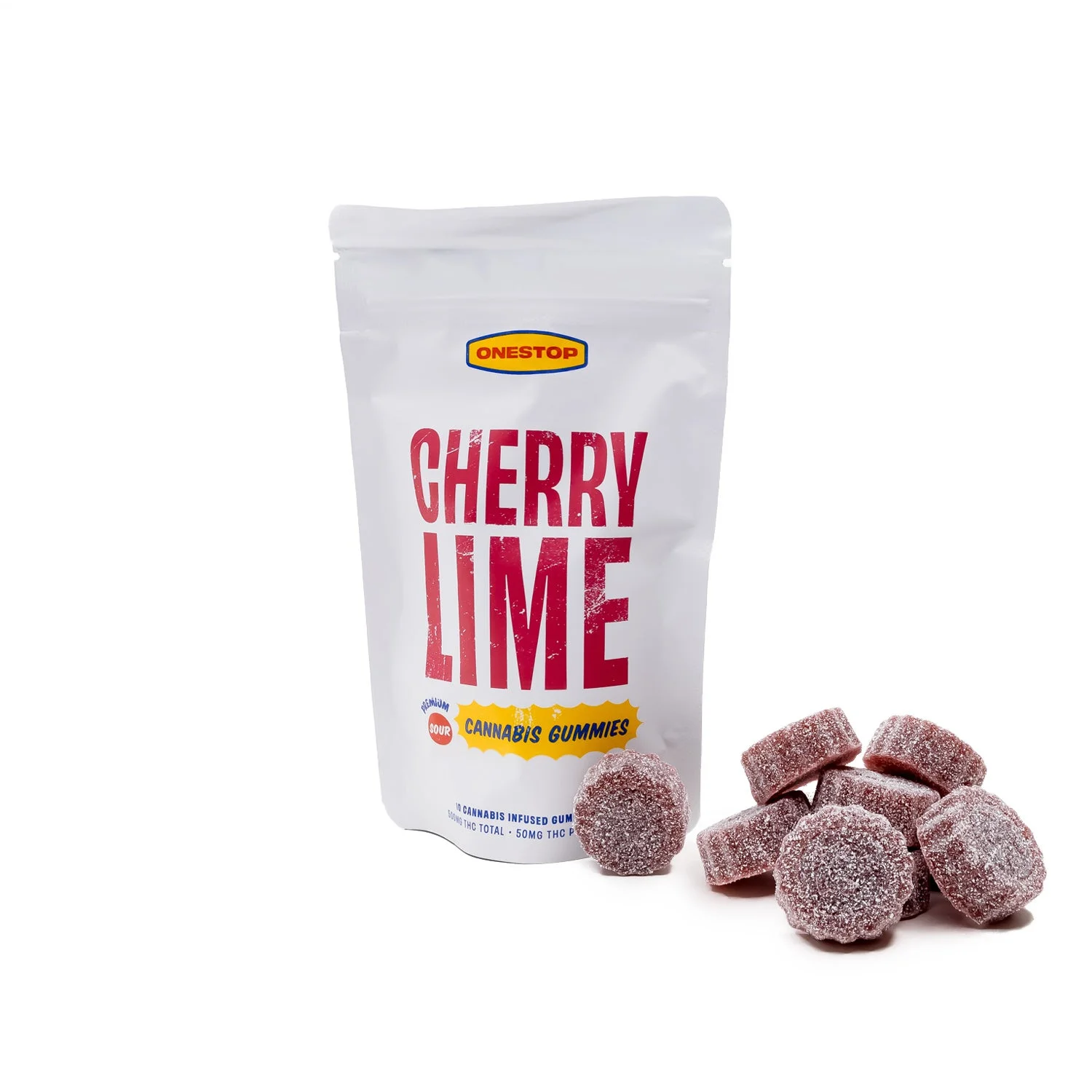 One Stop THC Gummies 500mg – Cherry Lime