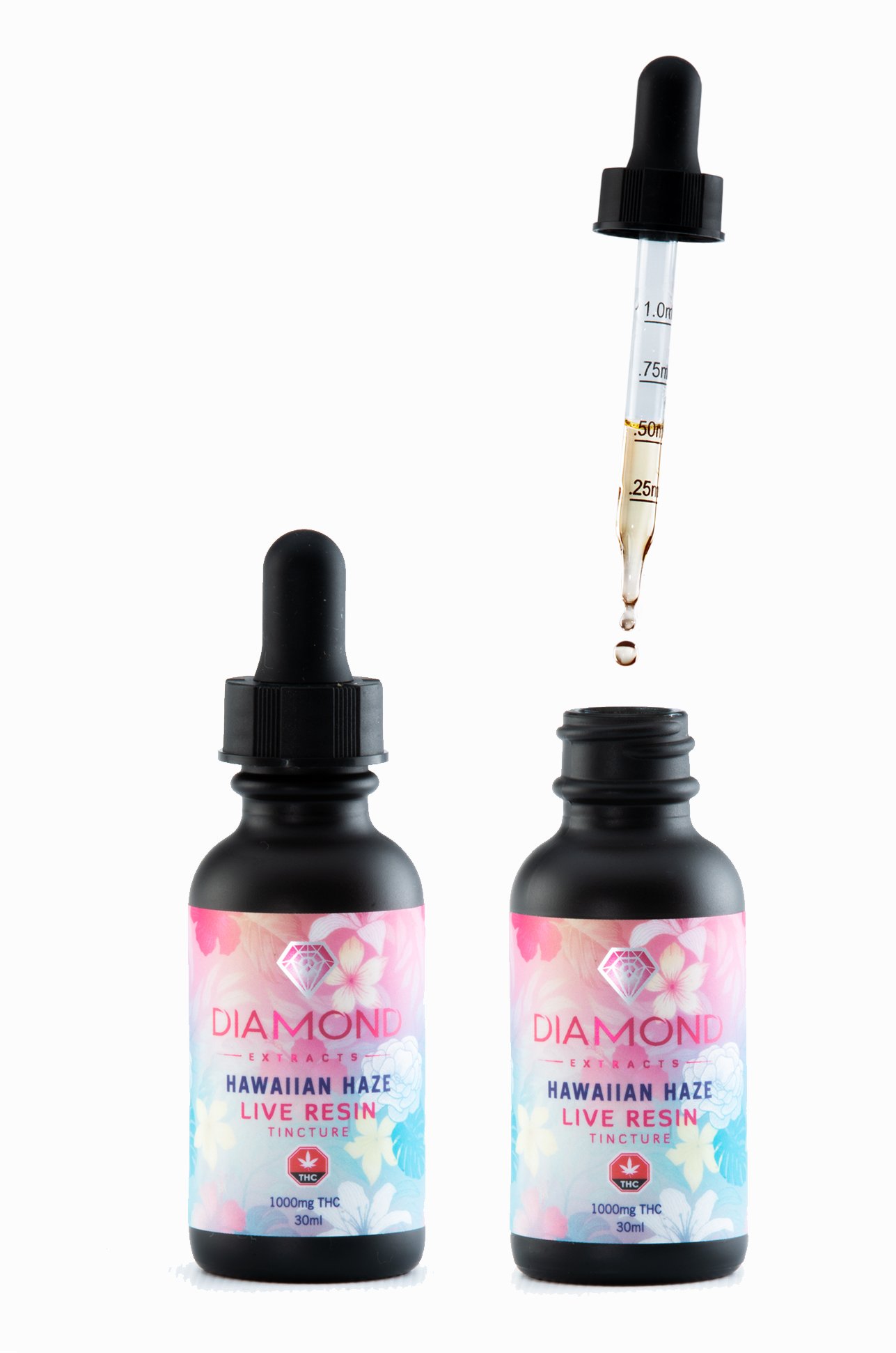 Diamond THC Tinctures 1000mg – Hawaiian Haze (Live Resin)