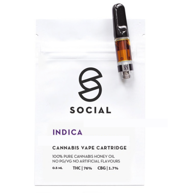Social – Honey Oil Cartridge (0.5ML) – Indica