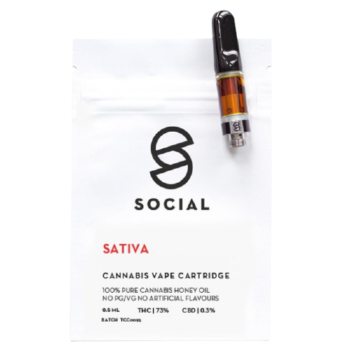 Social – Honey Oil Cartridge (0.5ML) – Sativa