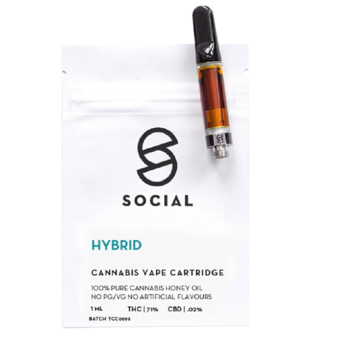 Social – Honey Oil Cartridge (1ML) – Hybrid