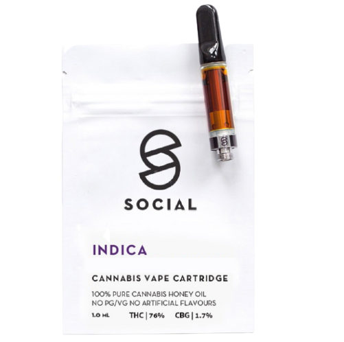 Social – Honey Oil Cartridge (1ML) – Indica