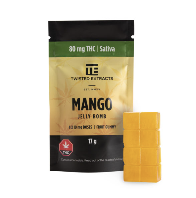 Twisted Extracts – Jelly Bombs 80mg – Mango (Sativa)