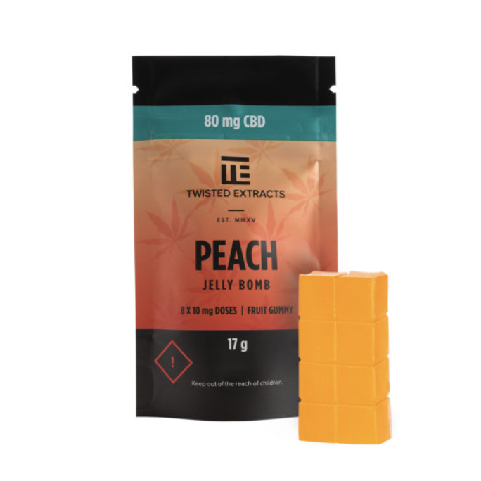 Twisted Extracts – Jelly Bombs 80mg – Peach (CBD)
