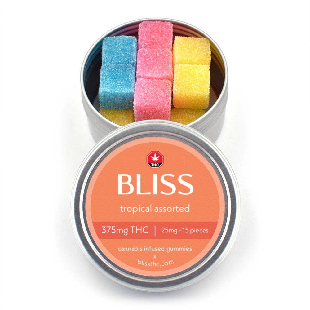 Bliss – THC Gummies (375mg) – Tropical Assorted