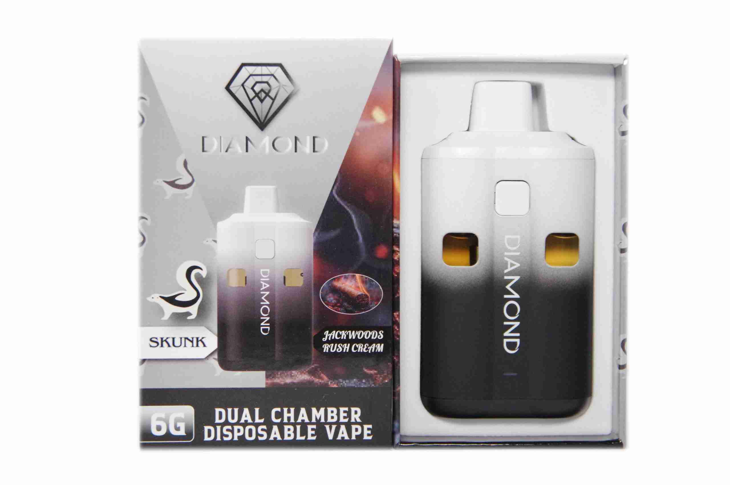 Diamond Dual Vapes 6g – Skunk x Jackwoods Rush Cream