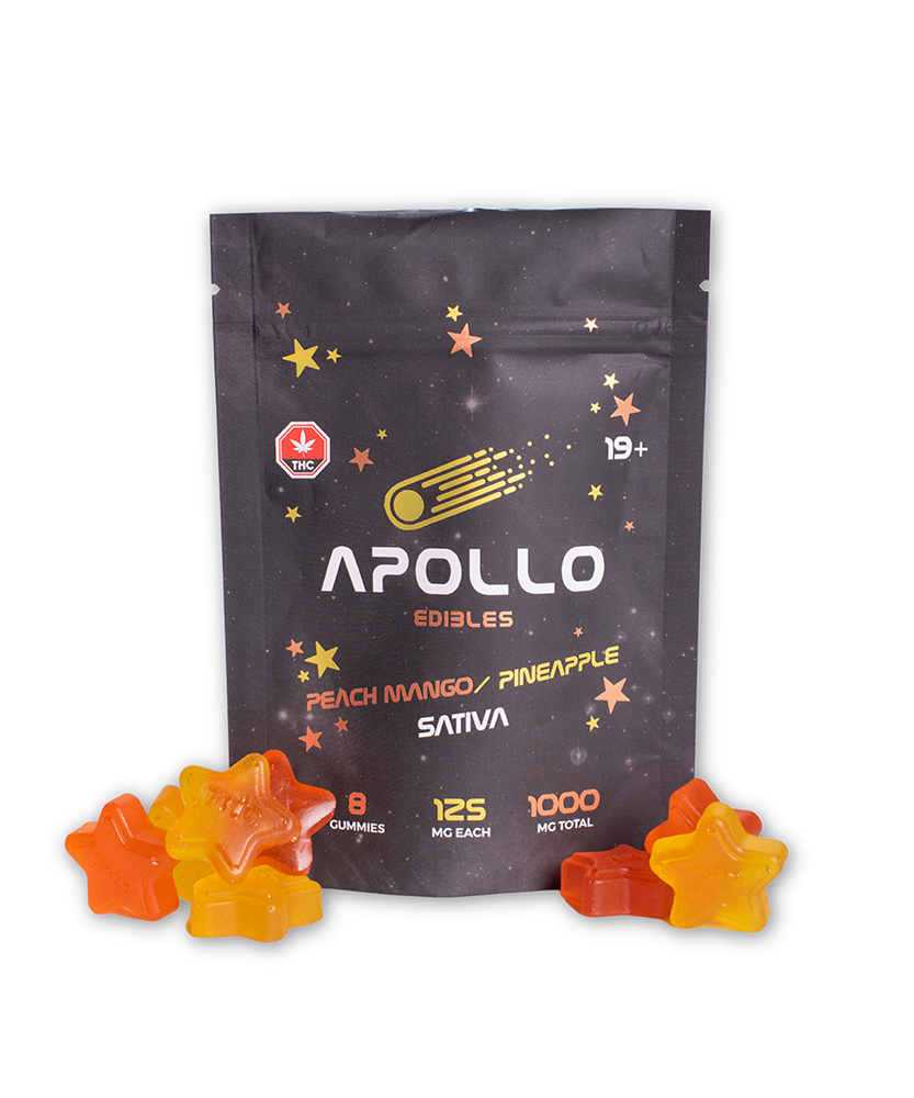 Apollo – Shooting Star Gummies (1000mg) – Peach Mango / Pineapple (Sativa)