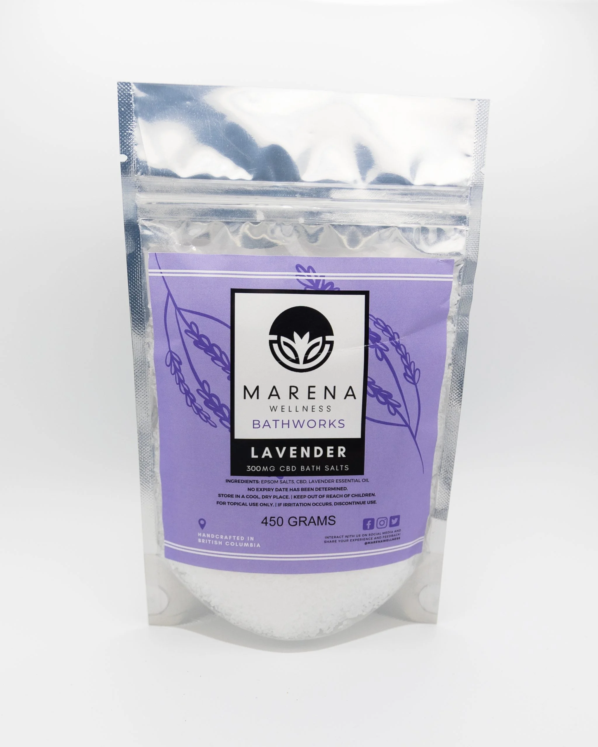 Marena Wellness – CBD Bath Salts (300mg) – Lavender