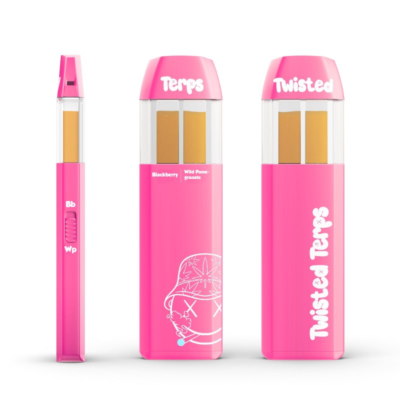 Twisted Terps Dual Chamber Vape 2ml – Blackberry x Wild Pomegranate