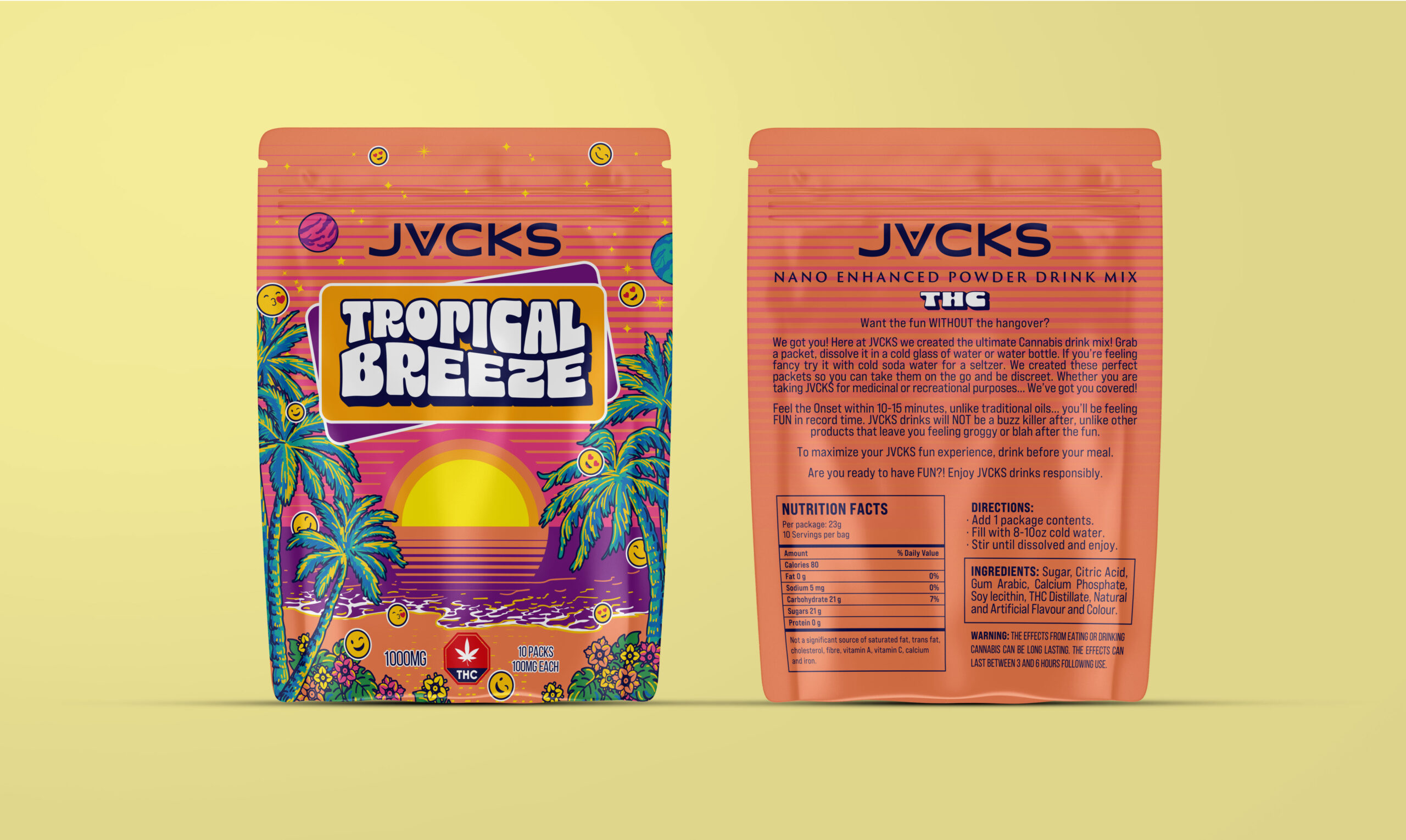 JACKS THC Powder Drink Mix – Tropical Breeze 100mg