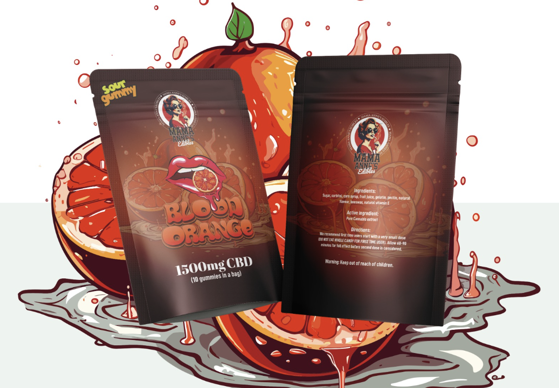 Mama Anne’s Edibles 1500mg – Blood Orange Gummy (CBD)