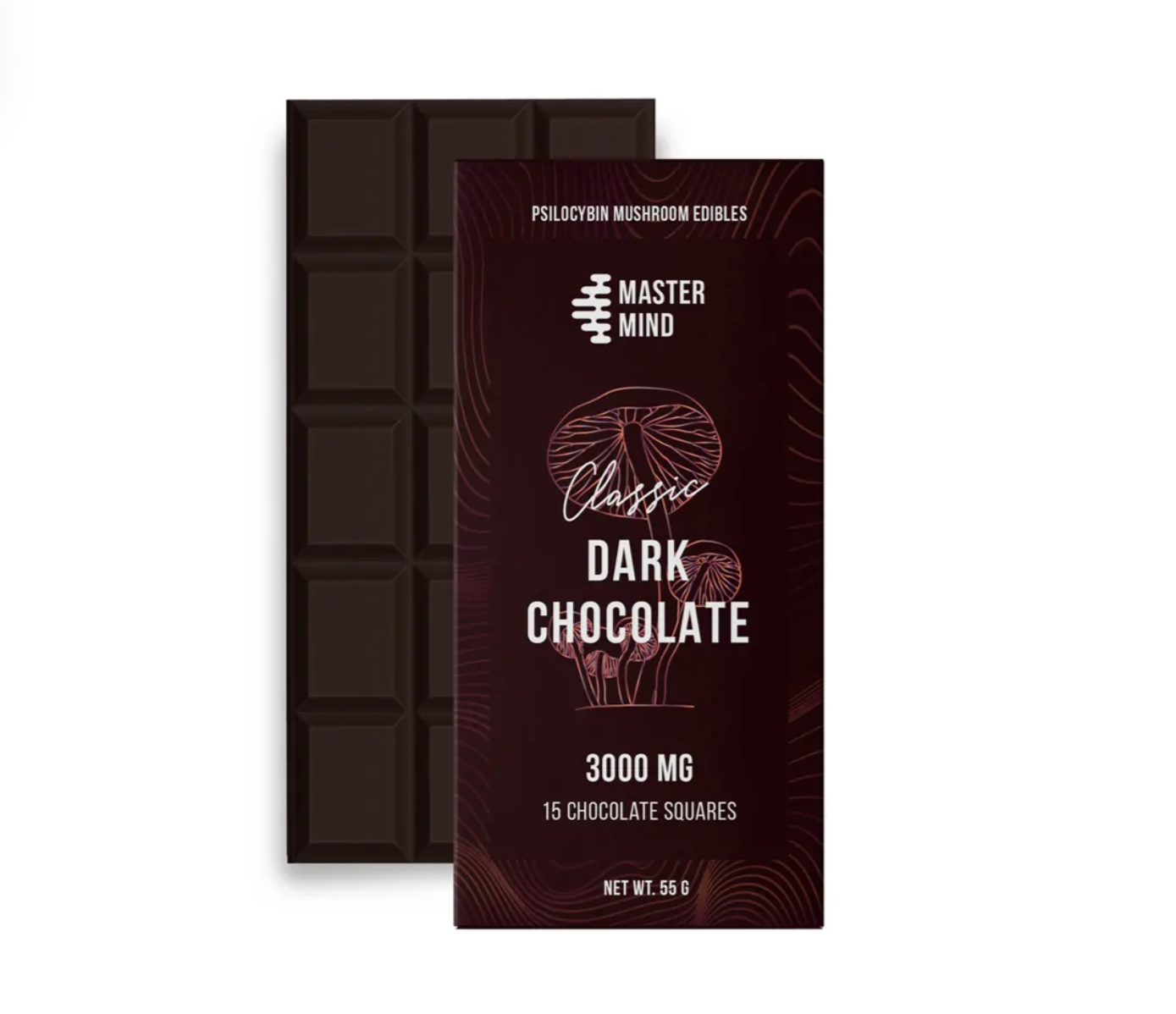 Mastermind – Funghi Chocolate Bar (3000mg) – Dark Chocolate