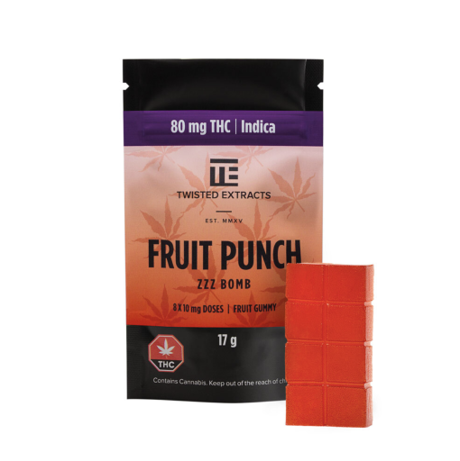 Twisted Extracts – Jelly Bombs 80mg – Fruit Punch (Indica)