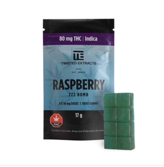 Twisted Extracts – Jelly Bombs 80mg – Blue Raspberry (Indica)