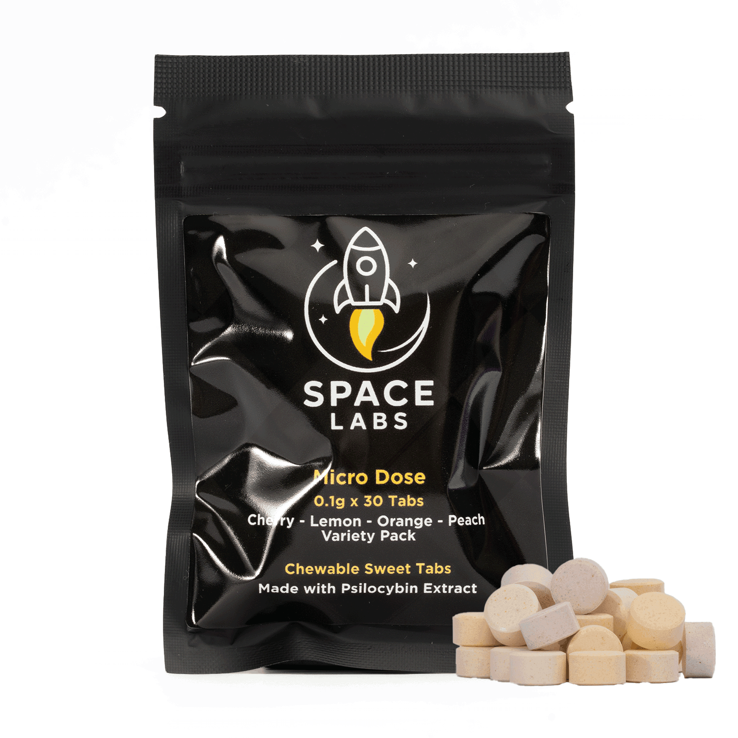 Space Labs – Chewable Sweet Mushroom Tabs – Micro-Dose (Variety-Pack 3 Grams)