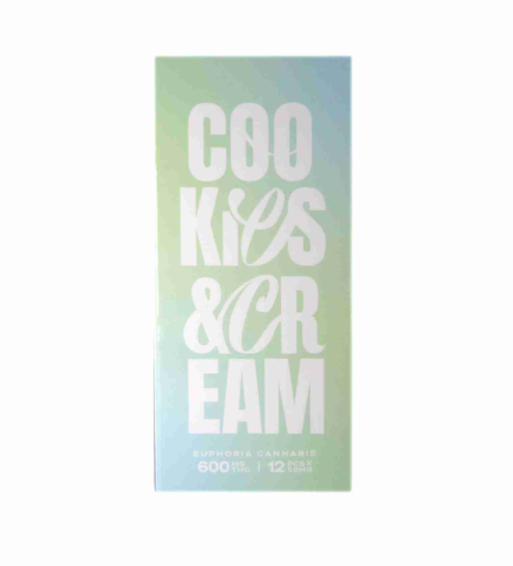 Euphoria Cannabis THC Chocolate 600mg – Cookies and Cream