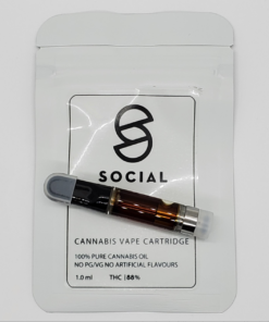 Social Distillate Vape Cart 1ml - Thin Mint Cookies (Hybrid)
