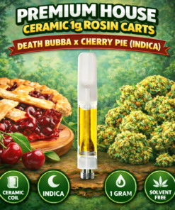 Premium House Ceramic 1g Rosin Carts - Death Bubba x Cherry Pie (Indica)
